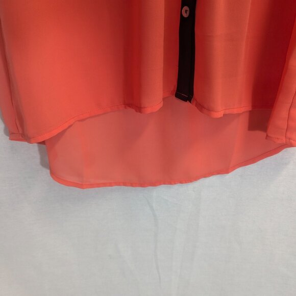 NWT Beverly's Size Small Sleeveless Button-Down Tunic  Orange and Black - Picture 5 of 14